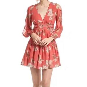 Sachin & Babi Coral Floral Keira Mini Dress